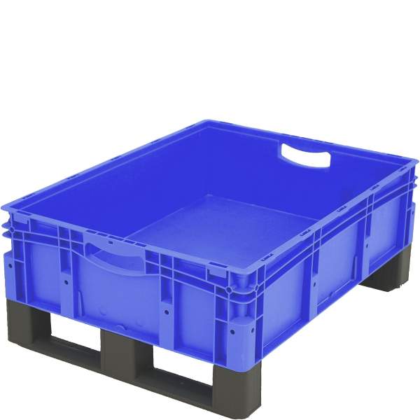 Eurostapelbehälter XL Deckel/Kufe / XL 86221DKufe800x600x220 blau Doppelboden Kufe