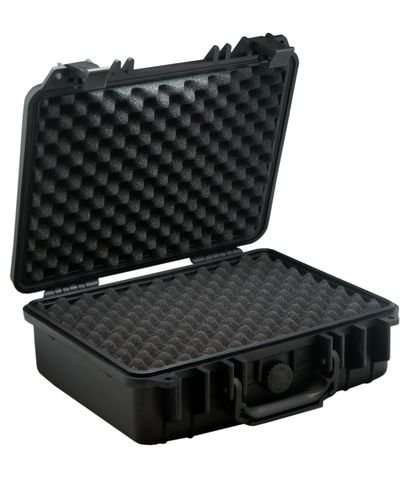 Schutzkoffer aus Kunststoff (PP), schwarz, mit Schaumstoffeinlagen, 6 Liter Volumen