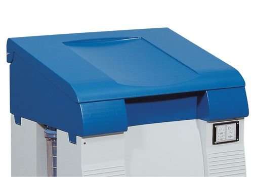 Deckel für Reinigungstisch bio.x aus Polyethylen (PE), blau, mit Scharnier und Befestigungsmaterial