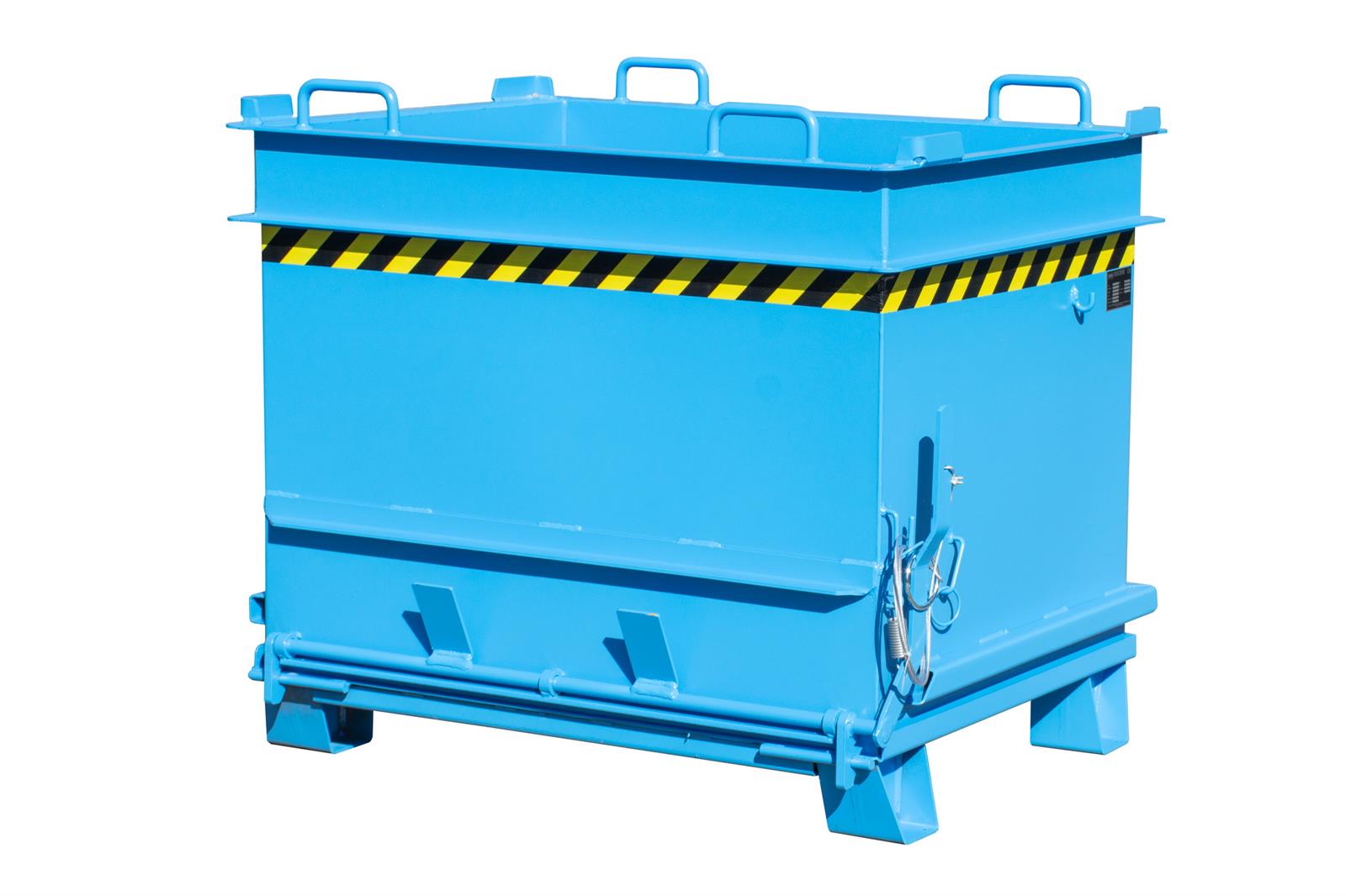 Baustoffcontainer BC 1000 (Steinklammer-Entriegelung), lackiert, Lichtblau
