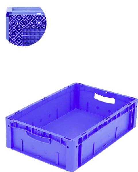 Eurostapelbehälter XL / XL 64171RX 600x400x170 blau RX-Boden