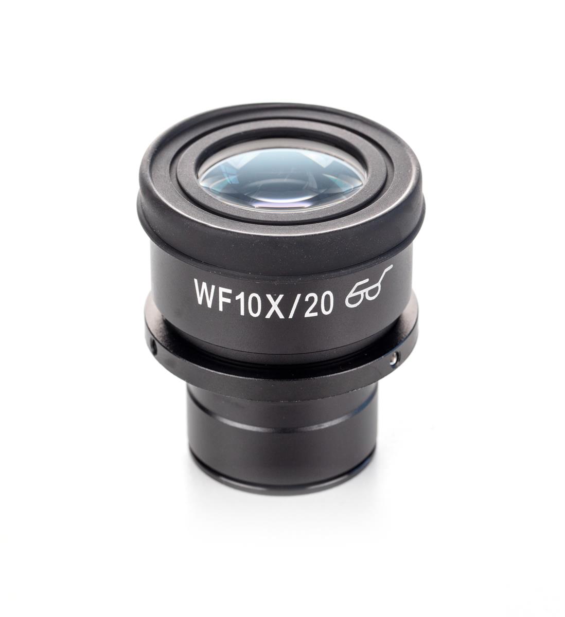 Okular HWF 10 x / Ø 20mm mit Skala 0,1 mm, High-Eye-Point