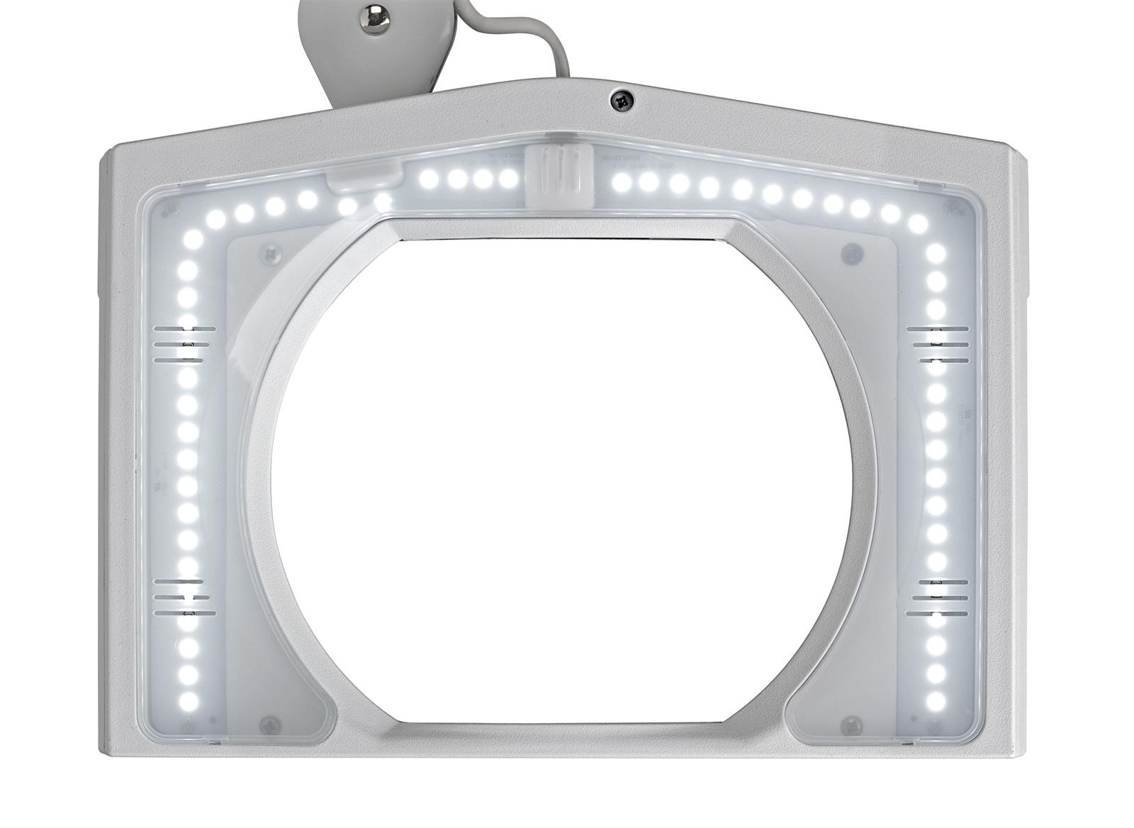LED-Lupenleuchte Delmos, mit Klemmfuß, weiß