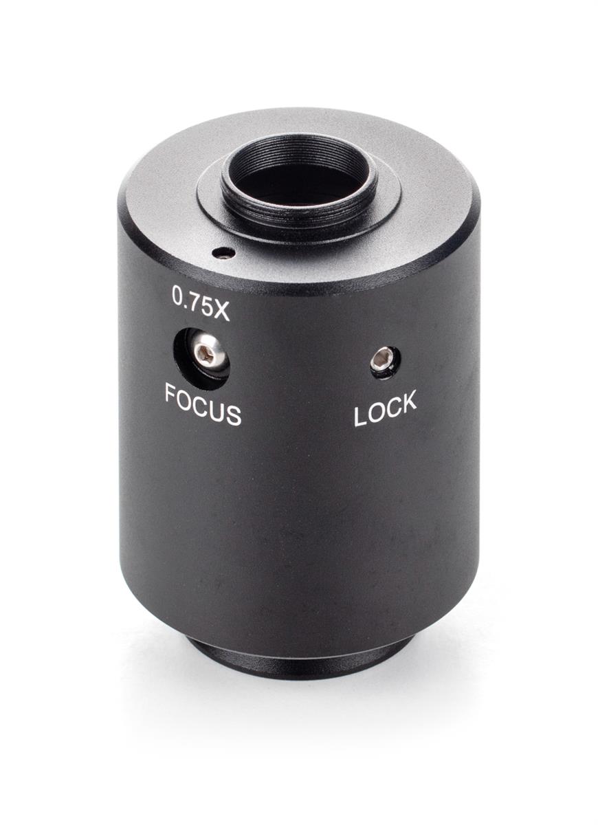 C-Mount Kamera-Adapter 0,75x; für Mikroskop-Cam 