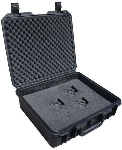 Schutzkoffer aus Kunststoff (PP), schwarz, mit Schaumstoffeinlagen, 15 Liter Volumen