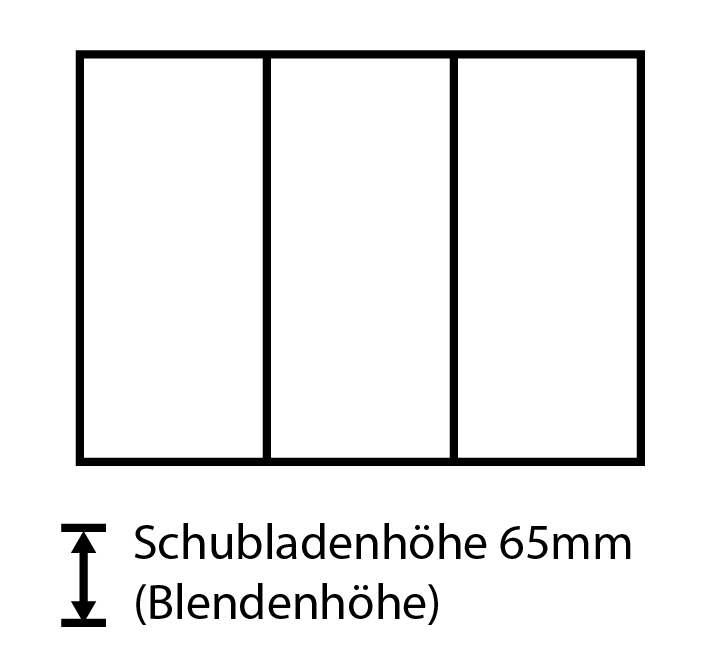 Dringenberg Trennblechsatz Schublade 65 mm, S-Wagen 028293