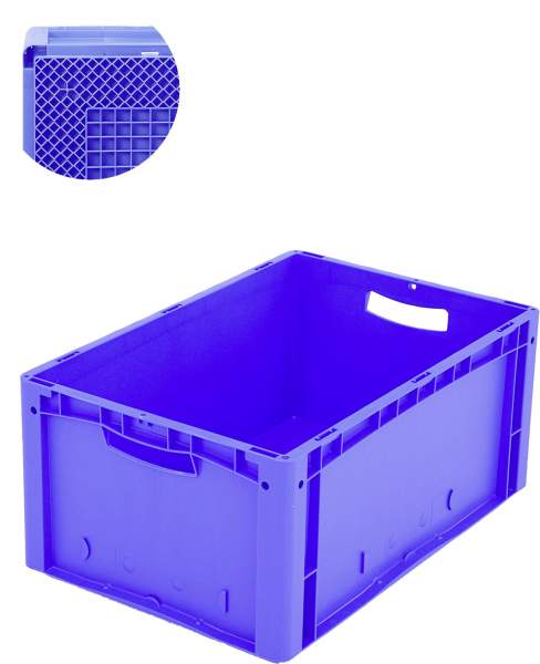 Eurostapelbehälter XL / XL 64271RX 600x400x270 blau RX-Boden