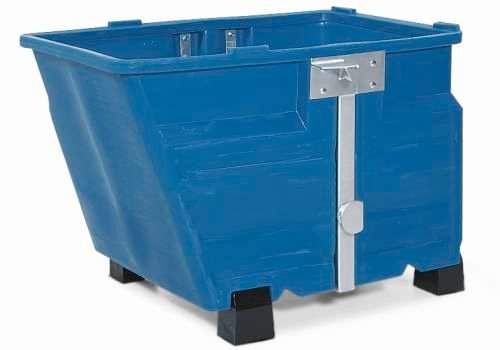 Schüttgutbehälter aus Polyethylen (PE), mit Füßen, 800 Liter Volumen, blau