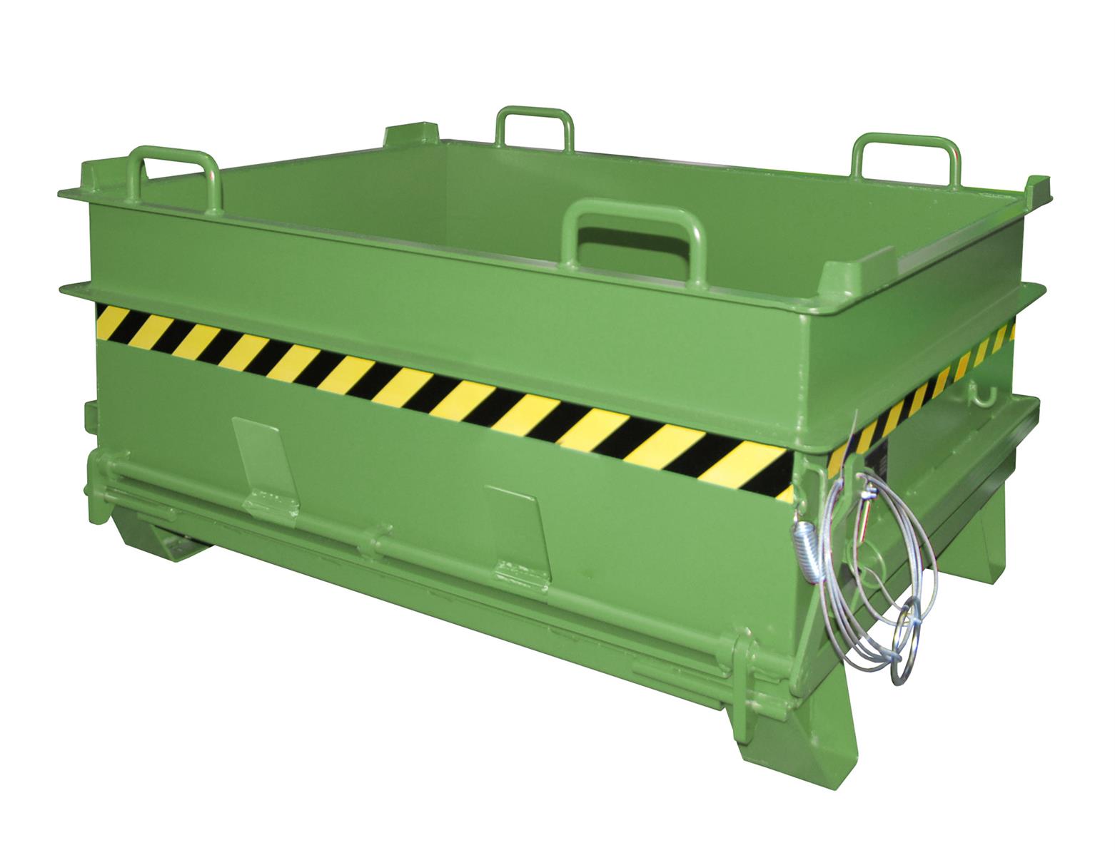 Baustoffcontainer BC 500 (Steinklammer-Entriegelung), lackiert, Resedagrün