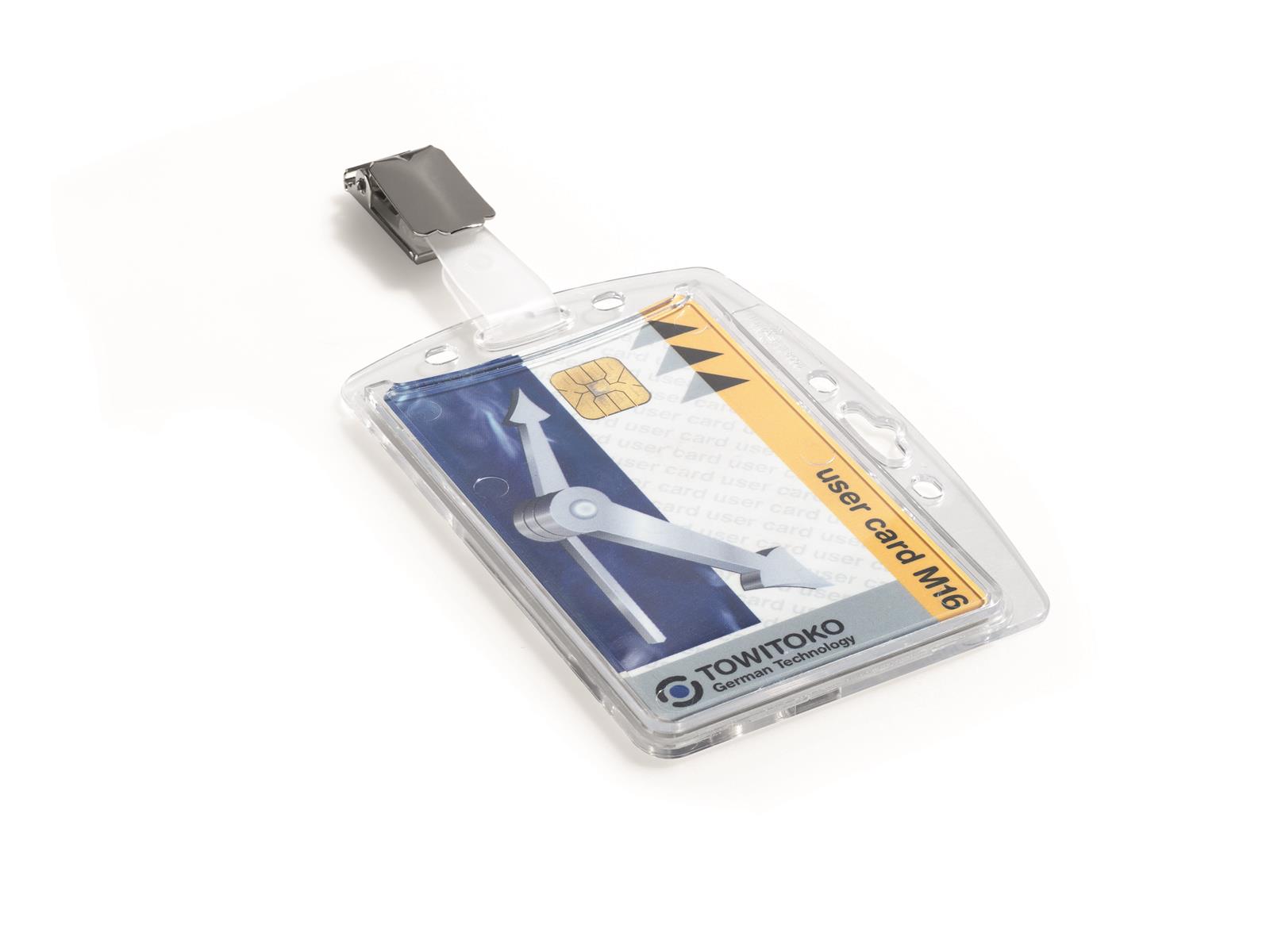 Ausweishalter HARTBOX mit Clip für 1 Karte, 1 Pack à 25 ST
