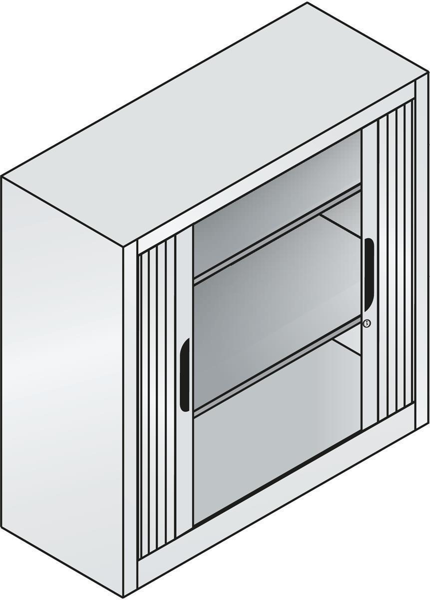 C+P Sideboard mit Rollladen Omnispace, H1030xB1000xT420mm, 7021/7021